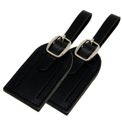 Leather ID Luggage Tags - 2 Pack