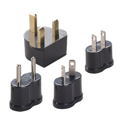 Non-Grounded Adapter Plugs - P4B - Set of 4 | Types A, B, C, D