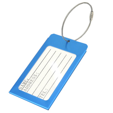 Metal Luggage Tag with Cable