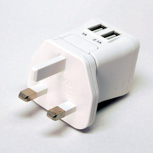 PSU - Universal Travel Adaptor Kit - Dual USB | US / EU / GB / AU / CH / HK